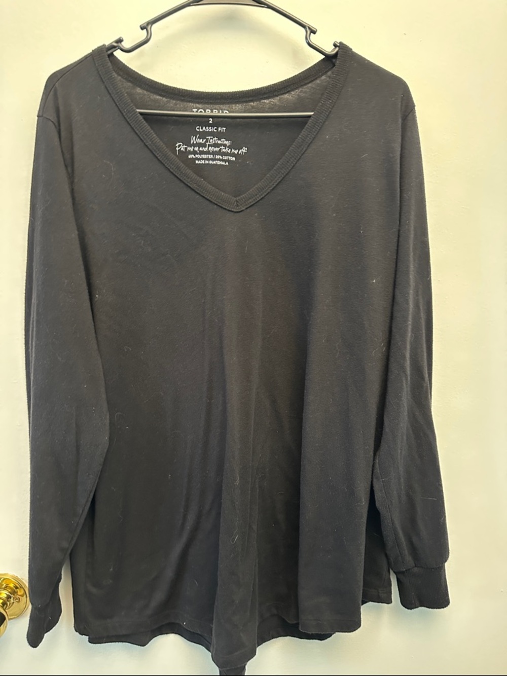 torrid Black Classic Fit V-Neck Tee